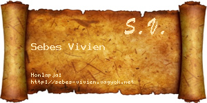 Sebes Vivien névjegykártya